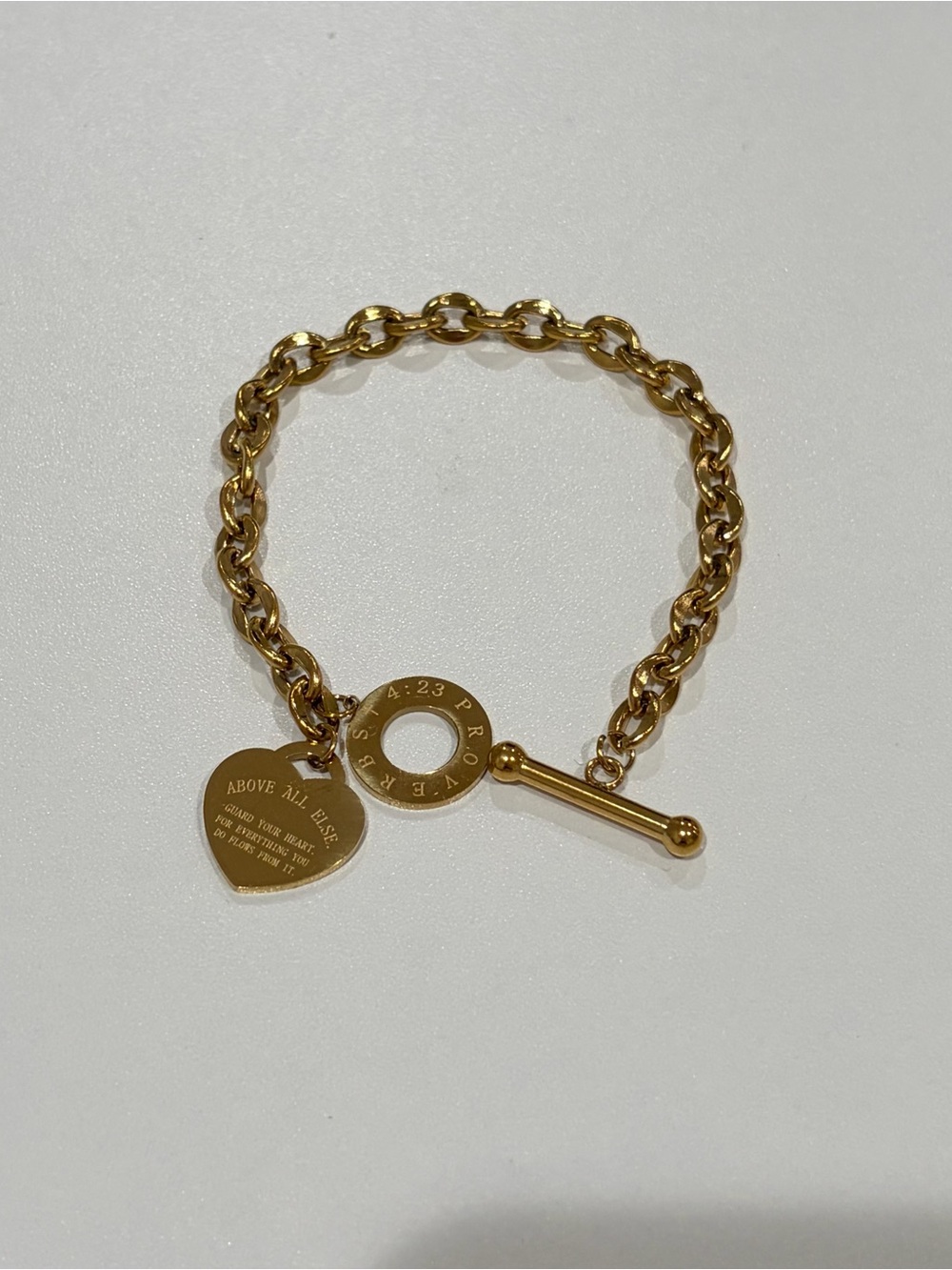 Gold Heart Charm Bracelet - Above All Else